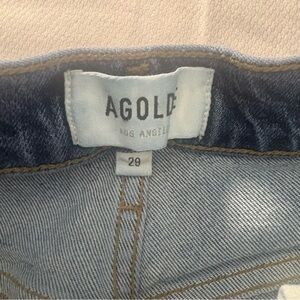 AGOLDE Riley Straight Leg Jeans 29 High Rise Organic Cotton Medium Wash